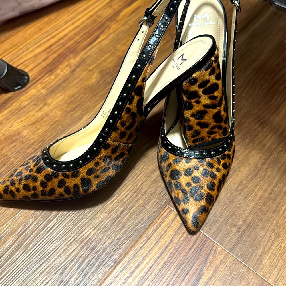 Marc fisher joily slingback pump leopard print!
